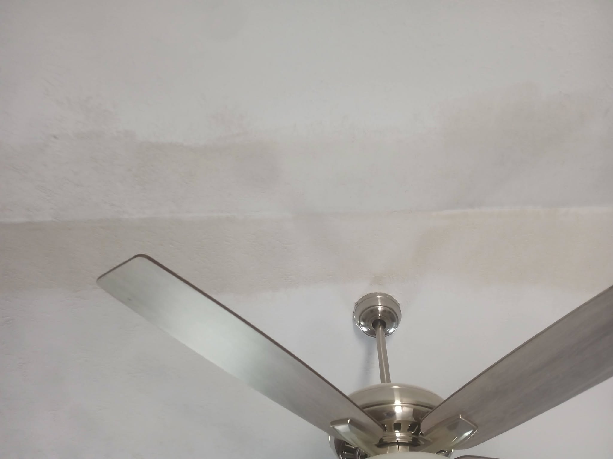Ceiling seam sanded, blended, and repaired
