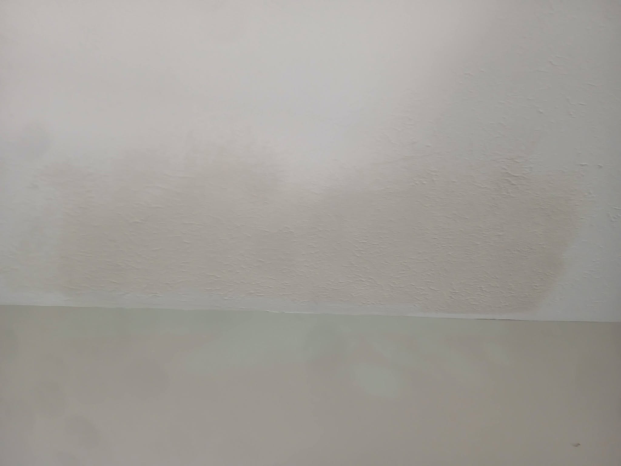 Ceiling crack repaired and texture matched
